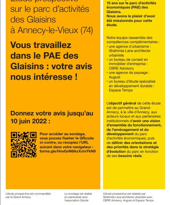 Etude prospective du Grand Annecy sur l’évolution du PAE