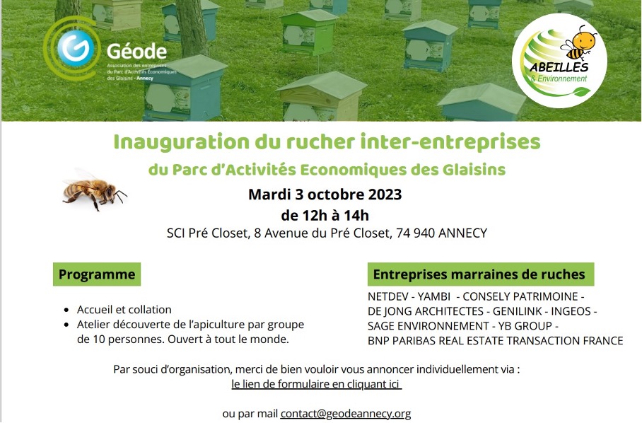 Inauguration du rucher Geode